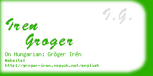 iren groger business card